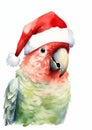 Festive Feathered Friend: A Playful Parrot Sticker with a Touch