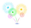 Festive Fireworks. Celebrating Christmas/New Year/National Holidays Concept Royalty Free Stock Photo