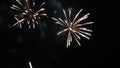 Festive fireworks, celebration and happiness of people