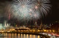Festive fireworks over the Moscow