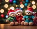 Festive and Fluffy Captivating Christmas themed Plush Toys.AI Generated