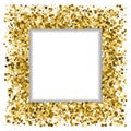 Festive frame of gold spangles