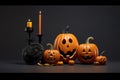 Festive Fright: Halloween Background with Decorations