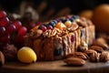 Festive Fruitcake with Marzipan Fruits