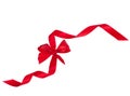 Festive gift ribbon and bow Royalty Free Stock Photo