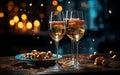 Glass On Defocused Background Royalty Free Stock Photo