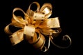 Festive gold bow for gifts