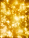 Festive golde bokeh lights vector background