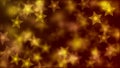 Festive Golden Brown Shiny Blurry Focus Dotted Lines Pattern Star Shape Particles Flying
