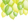 Festive green balloons
