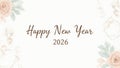 Happy New Year 2026 Greeting Card, with Festive Decorations for 2026 Royalty Free Stock Photo