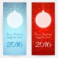 Festive greeting cards with Christmas balls