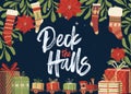 Deck the Halls Christmas Card Template