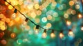 The festive hanging lights.AI generated image Royalty Free Stock Photo