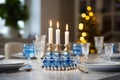 Festive Hanukkah Decor: Symmetry, Elegance, and Warmth