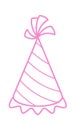Festive hat birthday costume scribble Royalty Free Stock Photo
