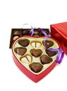 Festive heart shaped box of chocolates