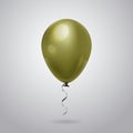 Festive Helium Balloon With Ribbon On Grey Background Royalty Free Stock Photo