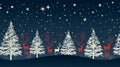 Christmas tree, reindeer, and star icons in a repeating pattern Royalty Free Stock Photo