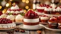 A festive holiday dessert table Royalty Free Stock Photo