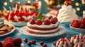 A festive holiday dessert table Royalty Free Stock Photo