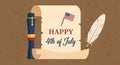 Happy 4th of July Illustration Royalty Free Stock Photo
