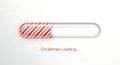Christmas Loading Bar with Candy Cane Stripes Royalty Free Stock Photo