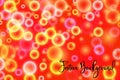 Festive illustration with random, chaotic, scattered colorful bokeh lights Royalty Free Stock Photo