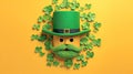 A festive image of St. Patrick in a hat