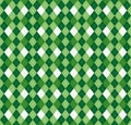 Festive Irish Tartan Diamond Seamless pattern for St Patrick`s Day