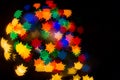 A festive kaleidoscope, a bright light and glare. Composition of