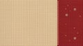 Festive Knitted Background with Red and Beige Pattern and Snowflakes Royalty Free Stock Photo