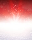 Festive light explosion on snow Royalty Free Stock Photo