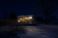 Festive lighted house in Finland