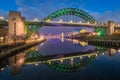 Festive lights on Tyne Bridge at Christmas