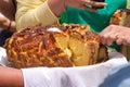 Festive loaf. National food. a symbol of Slavic hospitality. treats for guests