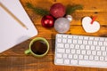 Festive look for a smart working desk. Royalty Free Stock Photo