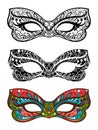 Festive masks set Royalty Free Stock Photo