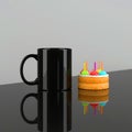 Festive Mug Confetti Sunlight Royalty Free Stock Photo