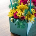 Festive multi-colored bouquet