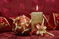 Festive new-year candle Royalty Free Stock Photo