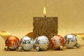 Festive new-year candle Royalty Free Stock Photo