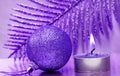 Festive new-year candle Royalty Free Stock Photo