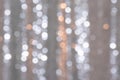 Festive New Year and Christmas bokeh. Beautiful gray lights for design