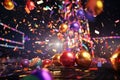 Festive New Years background with a mix of party Royalty Free Stock Photo