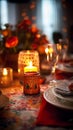 Festive New Years Eve Table Setting with Party Favors