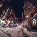 Festive Night in Snowy City