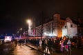 Urban Latvia's Nighttime Celebration of Independence Day Festivities