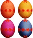 Festive Orange, Purple, Blue & Yellow Easter Eggs