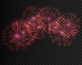 Festive patterned firework bursting in various shapes sparkling pictograms set against black background abstract Royalty Free Stock Photo